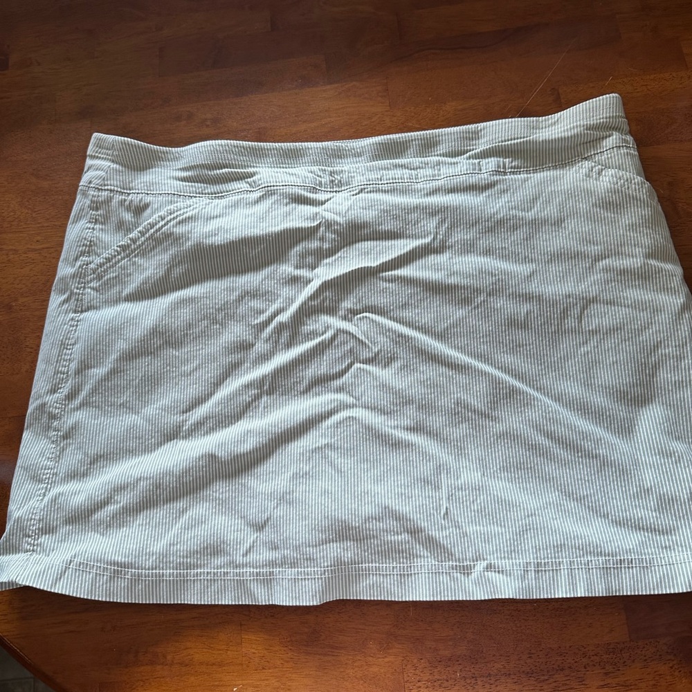 Mario Serrani Gray Pinstripe Mini Skirt